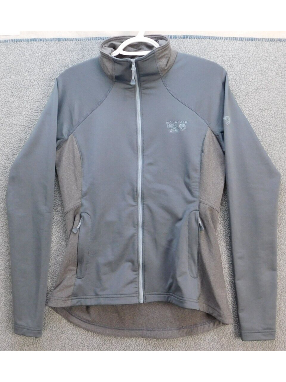 Mountain Hardwear Track Jacket Women's Medium Collared Grey Full Zip